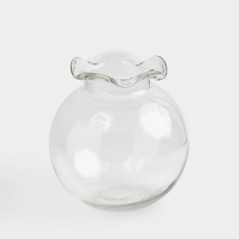 Flower vase, 24 cm, glass, Clear