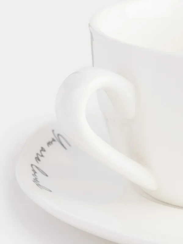 Tea pair, 1 person, 2 items, 200 ml, porcelain P, belaya, Dom, Amour, image-2