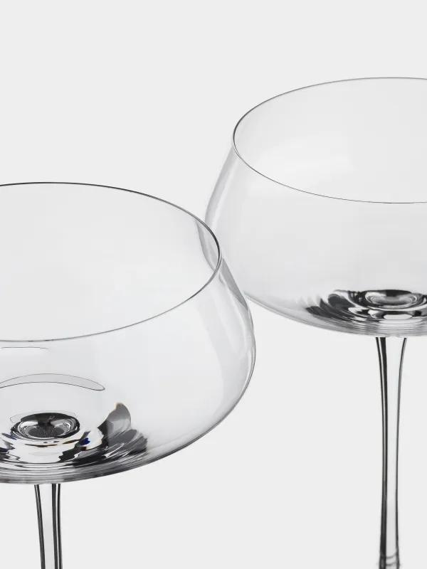 Champagne coupe glass, 300 ml, 2 pcs, crystal glass, Sondrio, image-6