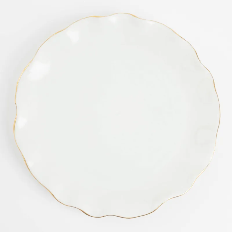 Tea pair, 1 person, 2 items, 350 ml, porcelain P, with golden edging, Crumpled effect, Crumple gold, image-4