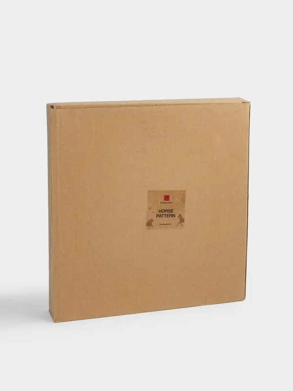 Dish, 24 cm, ceramic, milky, Horse, Horse pattern, image-5