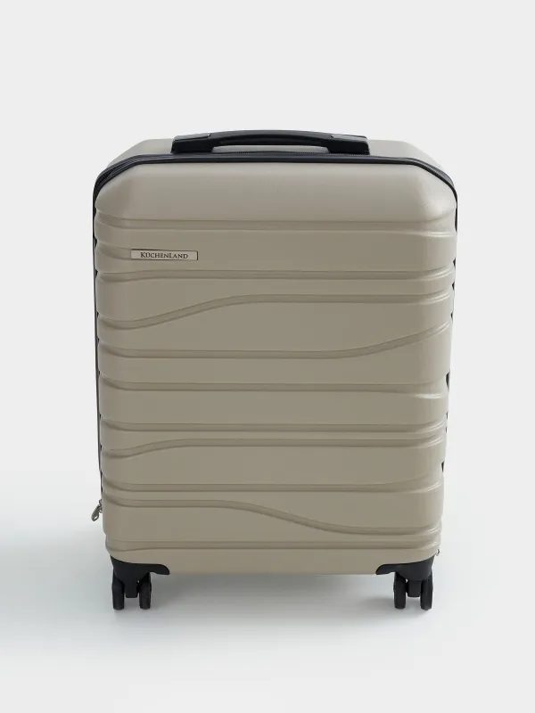 Suitcase S, 39x22x55 cm, 2.7 kg, plastic, beige, Travel comfort, image-2