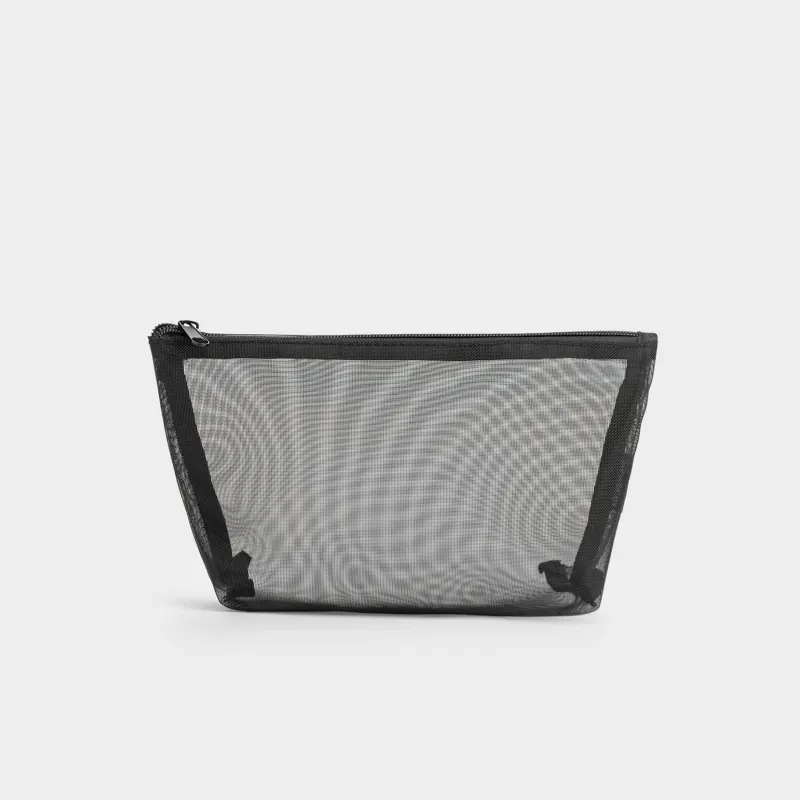 Cosmetic bag, 24x14 cm, Polyester, black, Mesh, Easy Travel