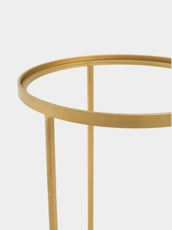 Tray stand, 54 cm, metal, round, gold, Trend, image-4