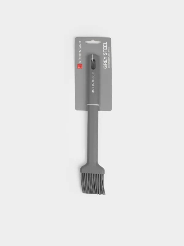 Cooking brush, 27 cm, silicone, grey, Grey steel, image-5