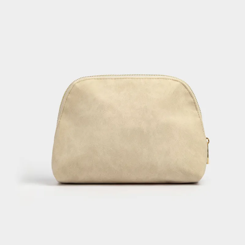 Makeup bag, 22x17 cm, polyurethane, beige, Krast