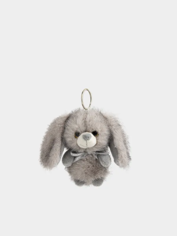 Keychain, 11 cm, soft, polyester / metal, grey, Rabbit, Rabbit, image-0