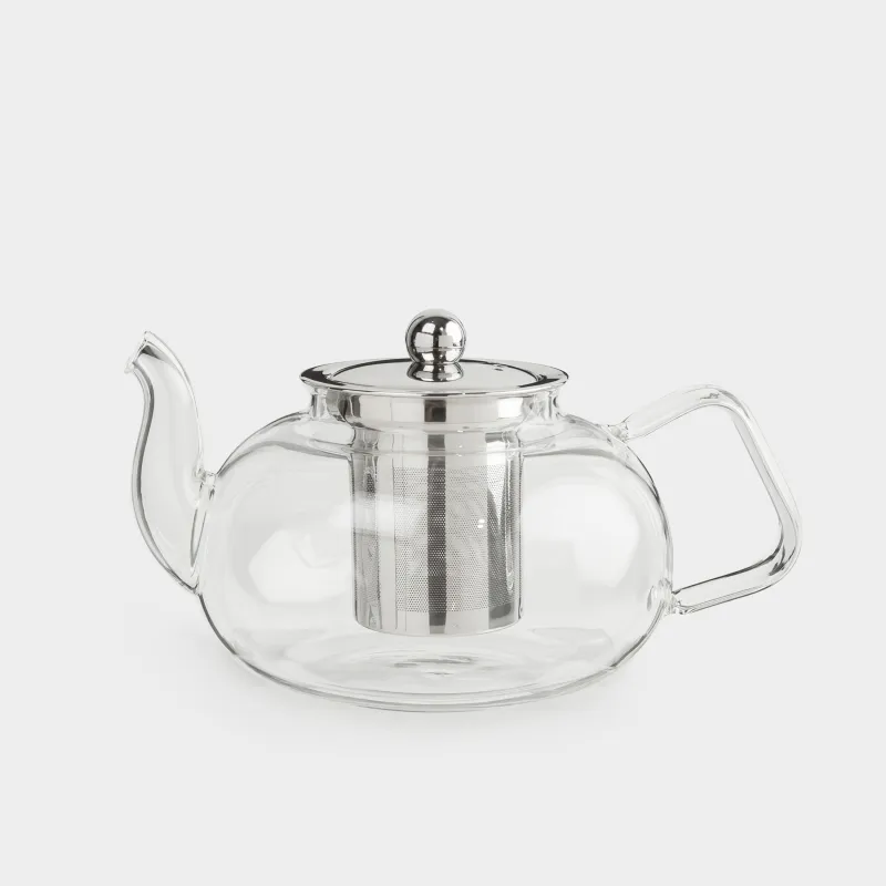 Teapot, 850 ml, B/steel glass, Classic