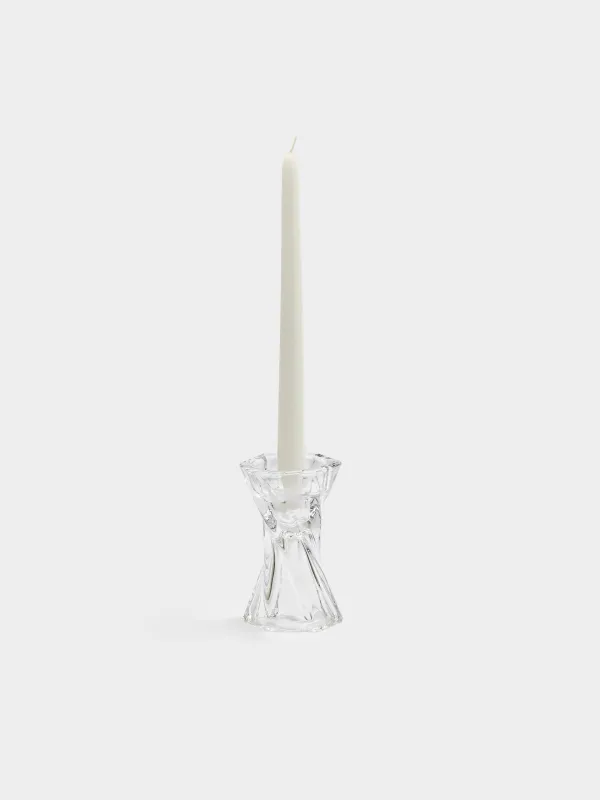Candlestick, 12 cm, for thin / tea candles, glass, Torsido, image-3