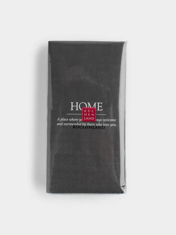 Paper napkins, 33x33 cm, 20 pcs, rectangular, black, Home, Course, image-3