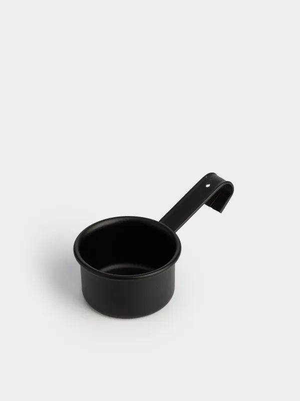 Washing powder container, 4.5 l, with measuring spoon, metal, black and white, Compact black, image-6