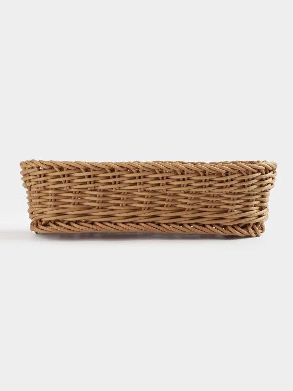 Cutlery basket, 25x10 cm, rattan, rectangular, brown, Twig, image-4