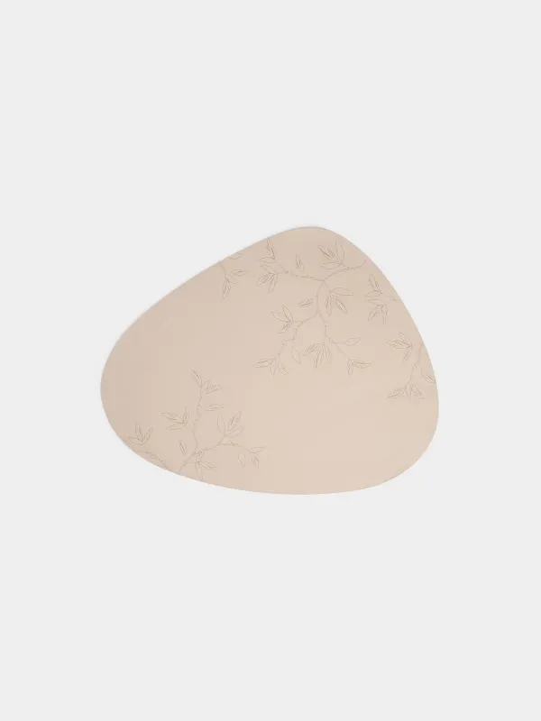 Placemat, 37x45 cm, PVC, shaped, beige, Branches, Rock press, image-0