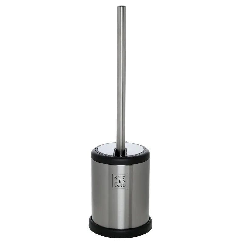 Toilet brush, 39 cm, with automatic stand, rubber / steel, Antei