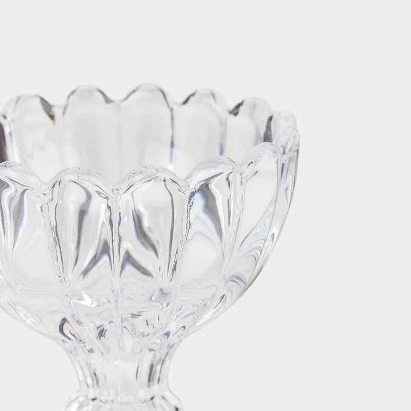 Egg stand, 7 cm, glass, Clear pattern, image-3