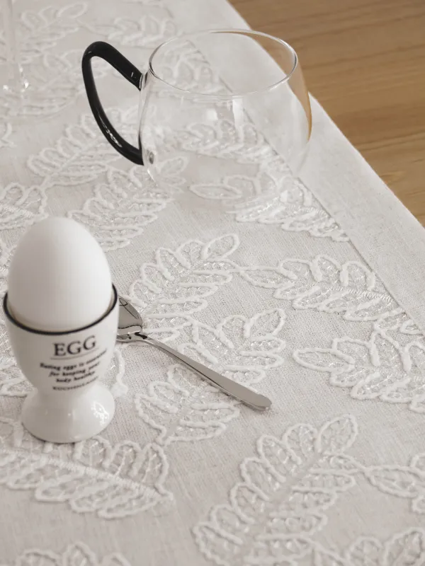 Table runner, 40x160 cm, polyester, milky, Leaves, Fall foliage, image-5