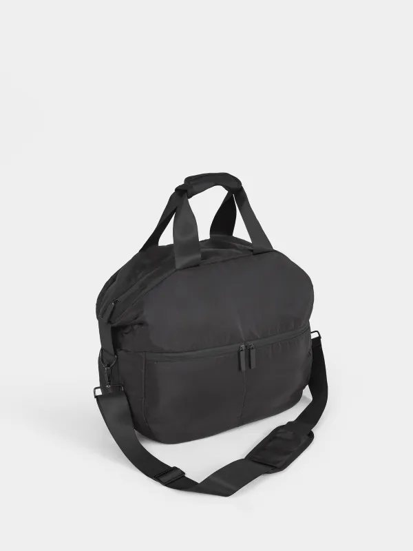 Sports bag, 43x34 cm, with handle and shoulder strap, nylon, black, Force, image-5