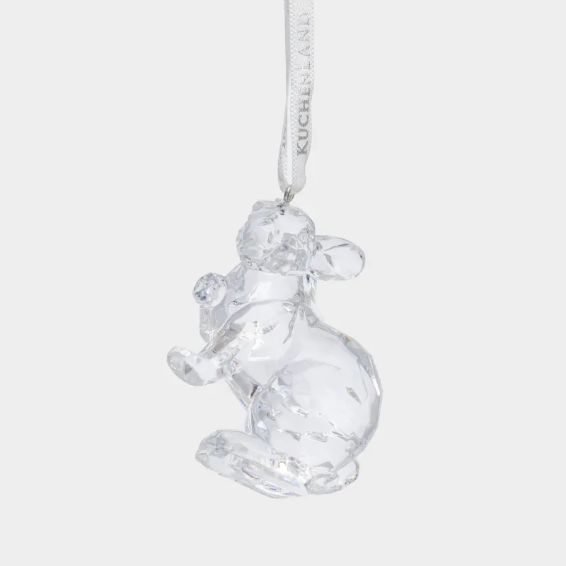 Christmas tree toy, 5x6 cm, acrylic, Bunny, Figure crystal