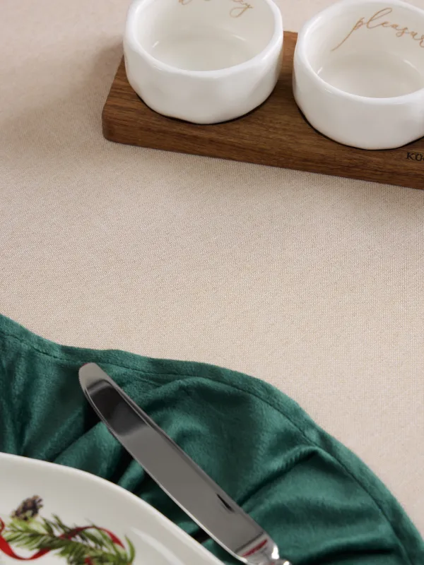 Tablecloth, 160x160cm, polyester, sand, Pomegranates and oranges, Christmas miracle, image-2