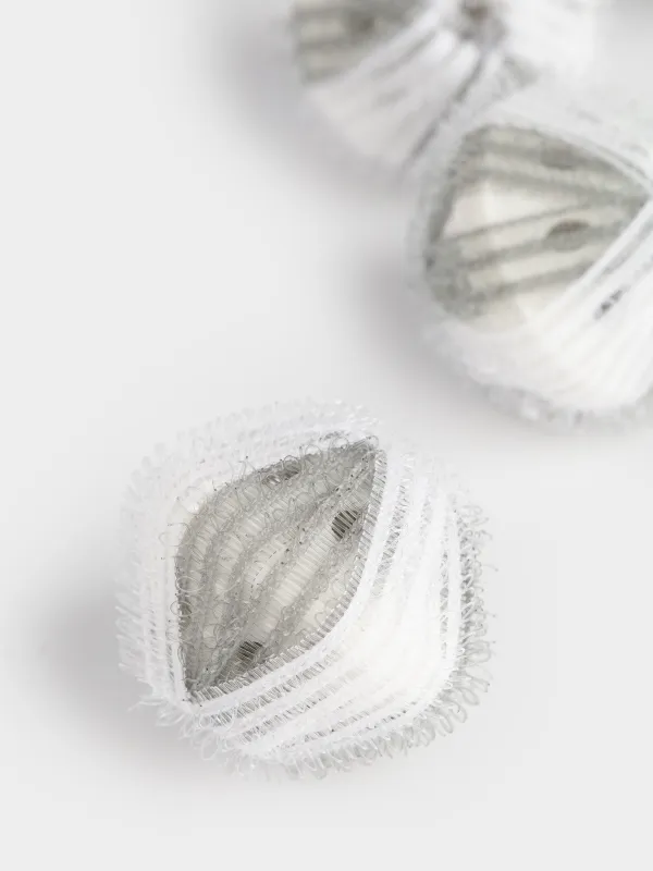 Washing ball, 3 cm, 6 pcs, with the effect of collecting wool, nylon, gray, Washing ball, image-3