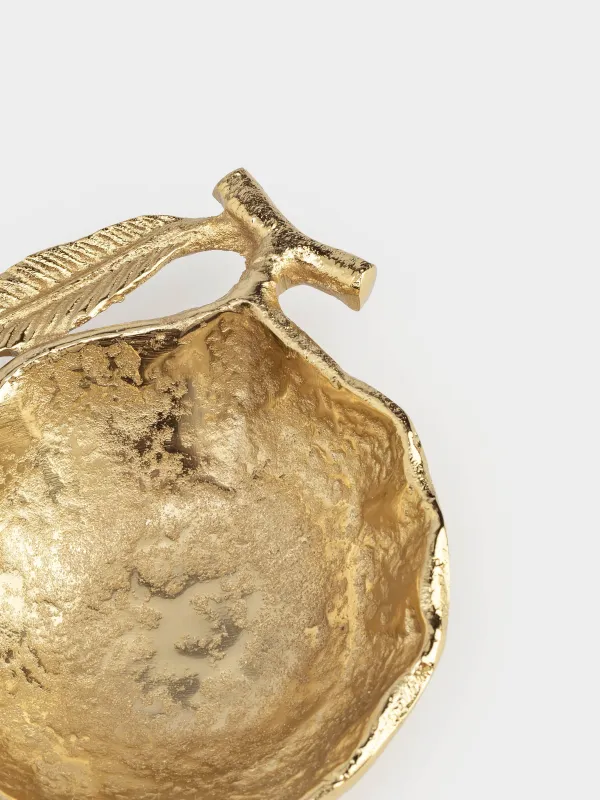 Decorative dish, 19x14 cm, metal, golden, Garnet, Fantastic gold, image-3