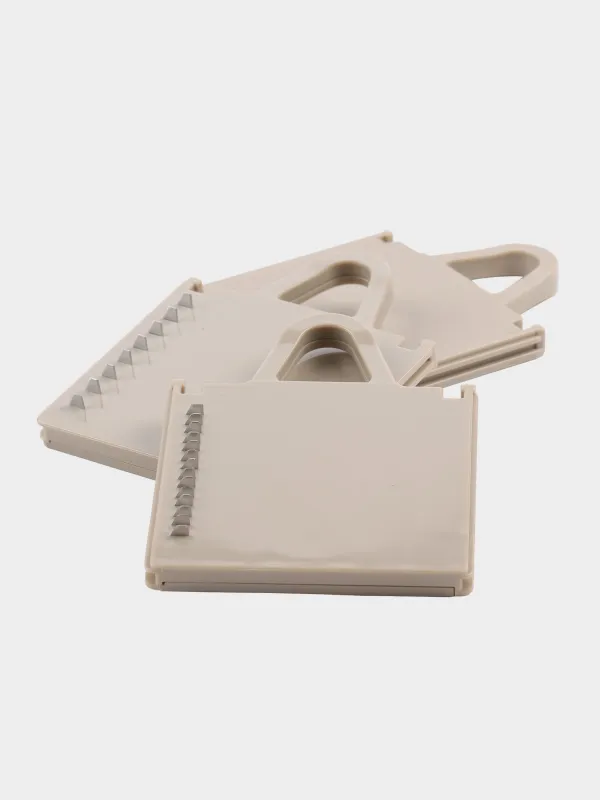 Vegetable slicer, 29 cm, 3 in 1, plastic / steel, beige/gray-brown, Soft, image-3