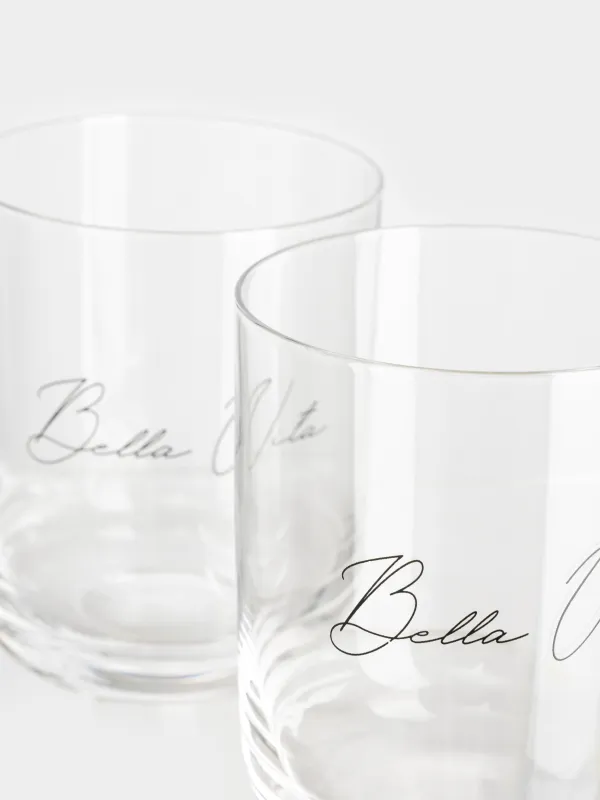 Glass, 10 cm, 380 ml, 2 pcs, crystal glass, Bella Vita, Foligno                  , image-2