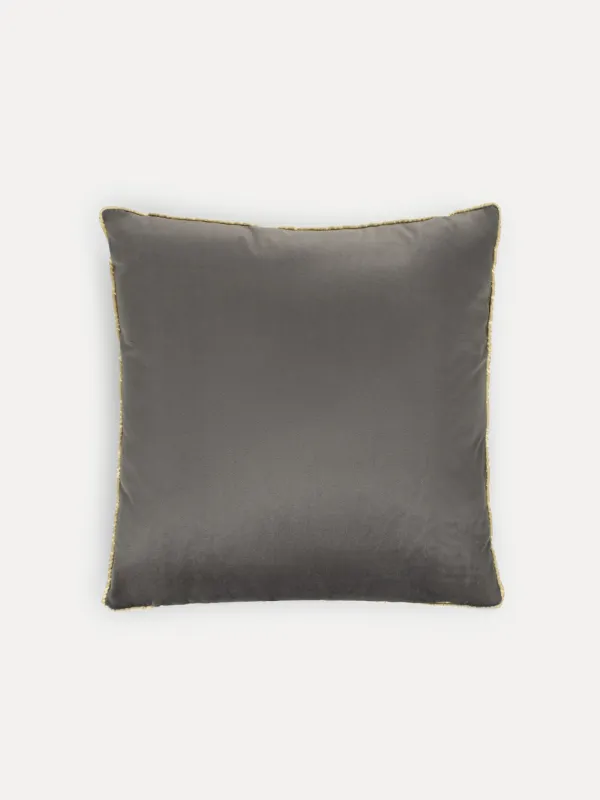 Decorative pillow, 45x45, corduroy, gray, Bees, Honey, image-1