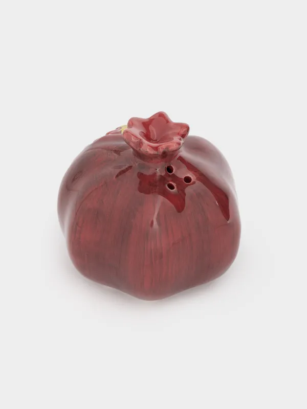 Salt or pepper container, 8 cm, ceramic, Burgundy, Pomegranate, Pomegranate, image-1