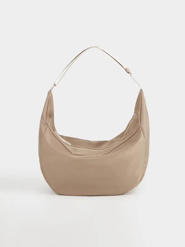 Bag, 24x40 cm, with adjustable strap, polyester, beige, Basic, image-0