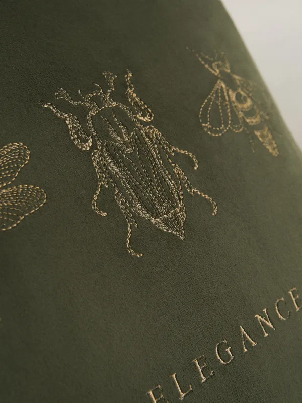 Decorative pillow, 45x45 cm, velvet, green, Bugs, Bugs, image-4