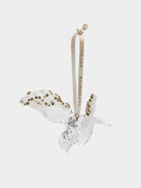 Christmas tree toy, 9 cm, acrylic, Bird, Figure crystal, image-1