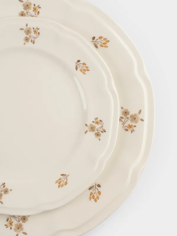 Dinner set, 6 persons, 18 items, porcelain N, white, Vintage flowers, La flore, image-5