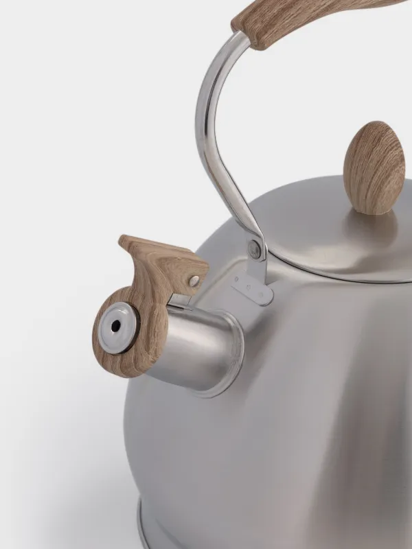 Kettle, 3,4 L, with whistle, steel / nylon, beige / matt, Whistle, image-2