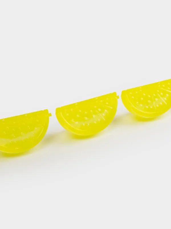 Set of cubes for cooling drinks, 20 pcs, plastic, yellow, Lemon, Sicily, image-3