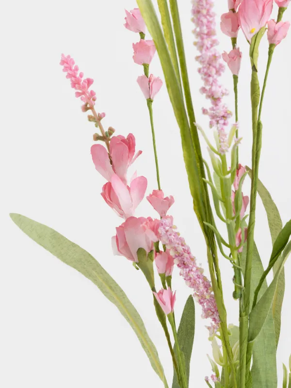 Decorative branch, 86 cm, plastic / polyester, Pink lupine, Flower garden, image-2
