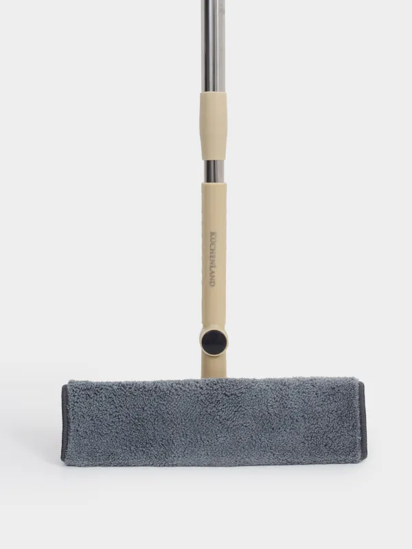 Window cleaning mop, with rag and scraper, beige, Clean, image-3