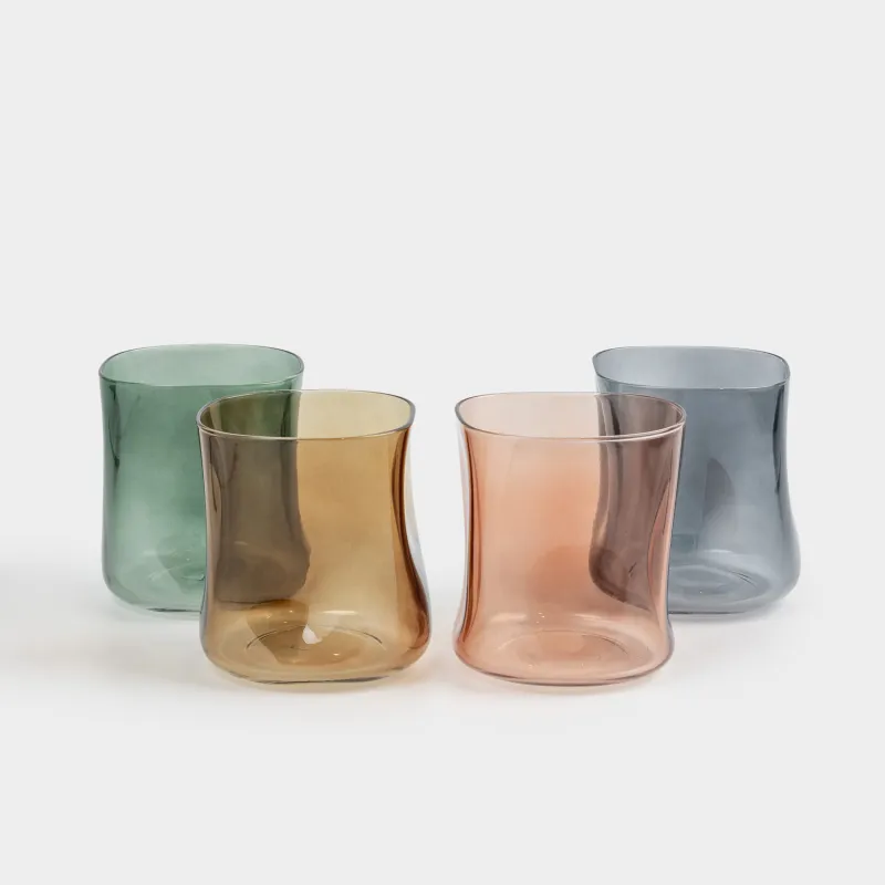 Glass, 9 cm, 330 ml, 4 pcs, glass, color, Rodengo