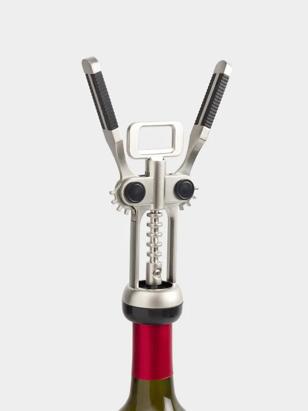 Lever corkscrew, 18 cm, metal / plastic, Accelerated, image-3