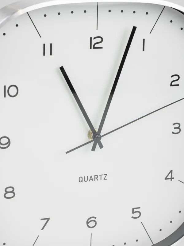 Wall clock, 29 cm, metal/glass, white-silver, Dial, image-2