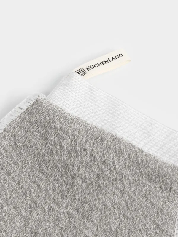 Body wash mitt, 20x16 cm, nylon / cotton, grey, Unique spa, image-2
