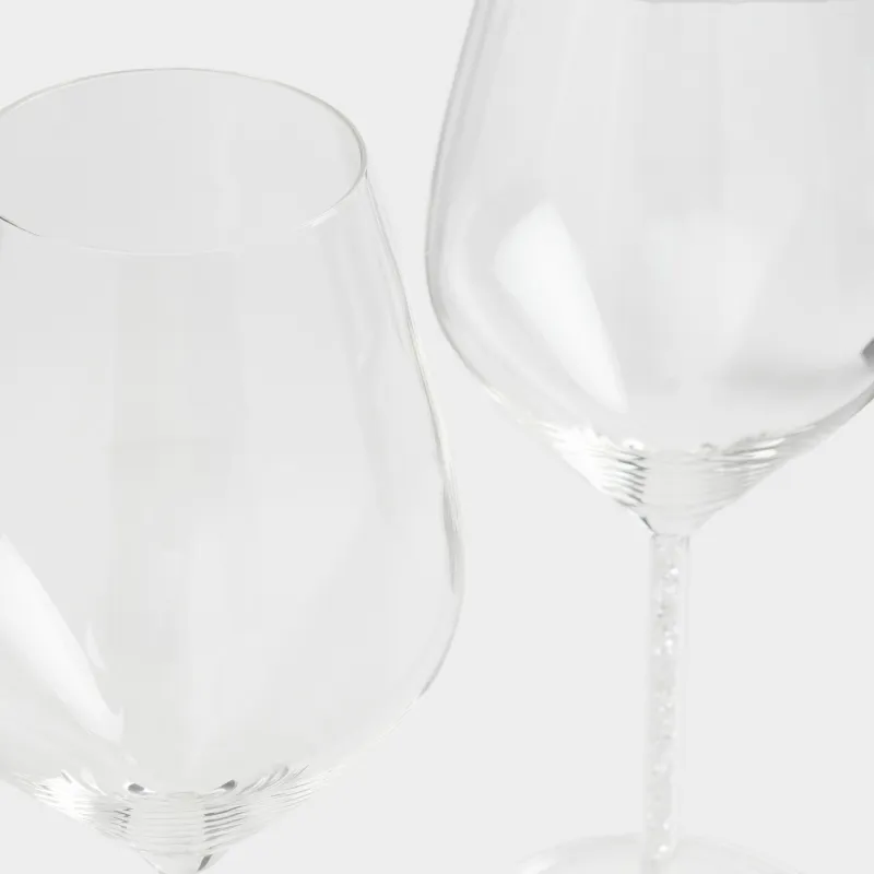 Drinking glass, 450 ml, 2 pcs, glass / rhinestones, Crystal, image-1