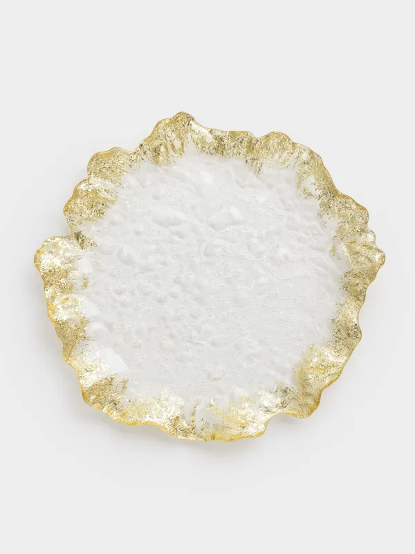 Dish, 26 cm, glass R, champagne, Wavy edges, Felsen, image-3