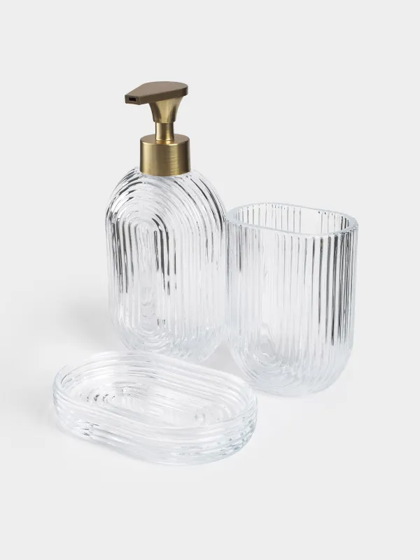 Soap dish, 13 cm, glass, oval, Benli, image-6