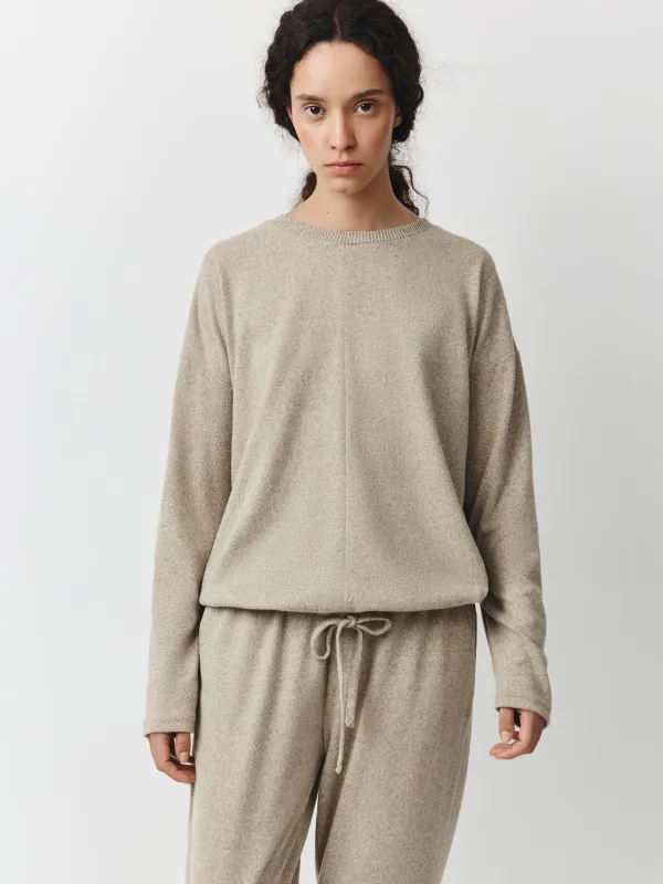 Women's suit, p. L, with trousers, polyester/spandex, beige, Bertha, image-1