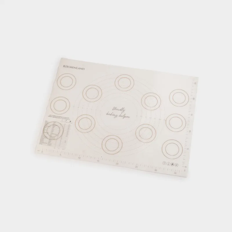 Baking mat, 30x40 cm, silicone, grey, Bakery