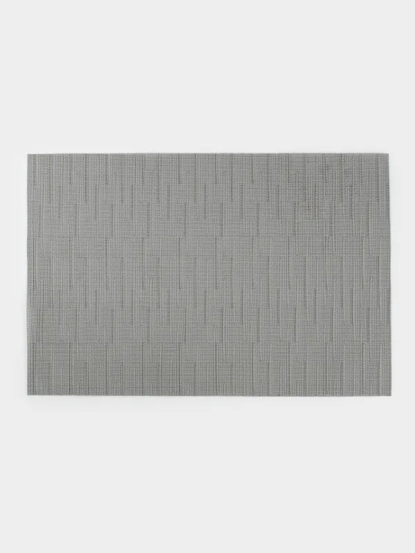 Placemat, 30x45 cm, PVC / polyester, rectangular, grey-blue, Strokes, Solid, image-0