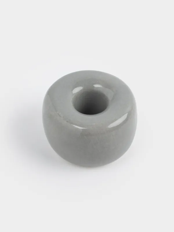 Toothbrush holder, 4 cm, porcelain P, gray, Minito, image-2