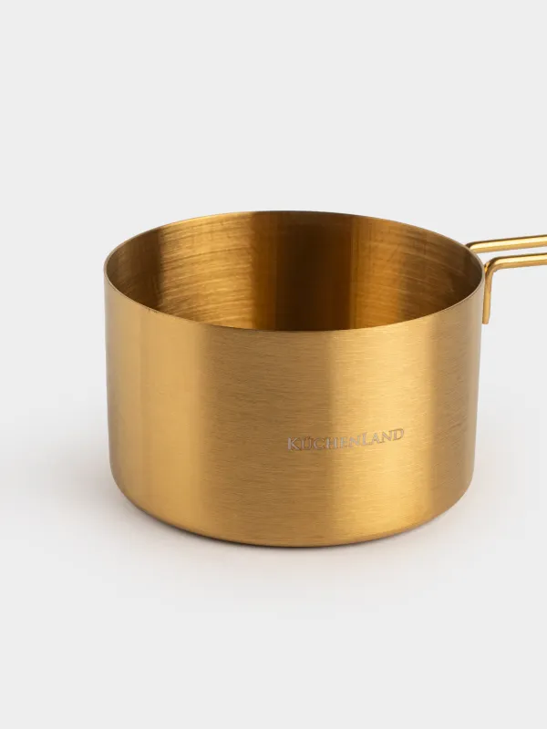 Measuring spoon, 250 ml, steel, golden, Device gold, image-5