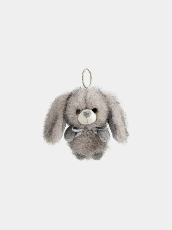 Keychain, 11 cm, soft, polyester / metal, grey, Rabbit, Rabbit, image-0